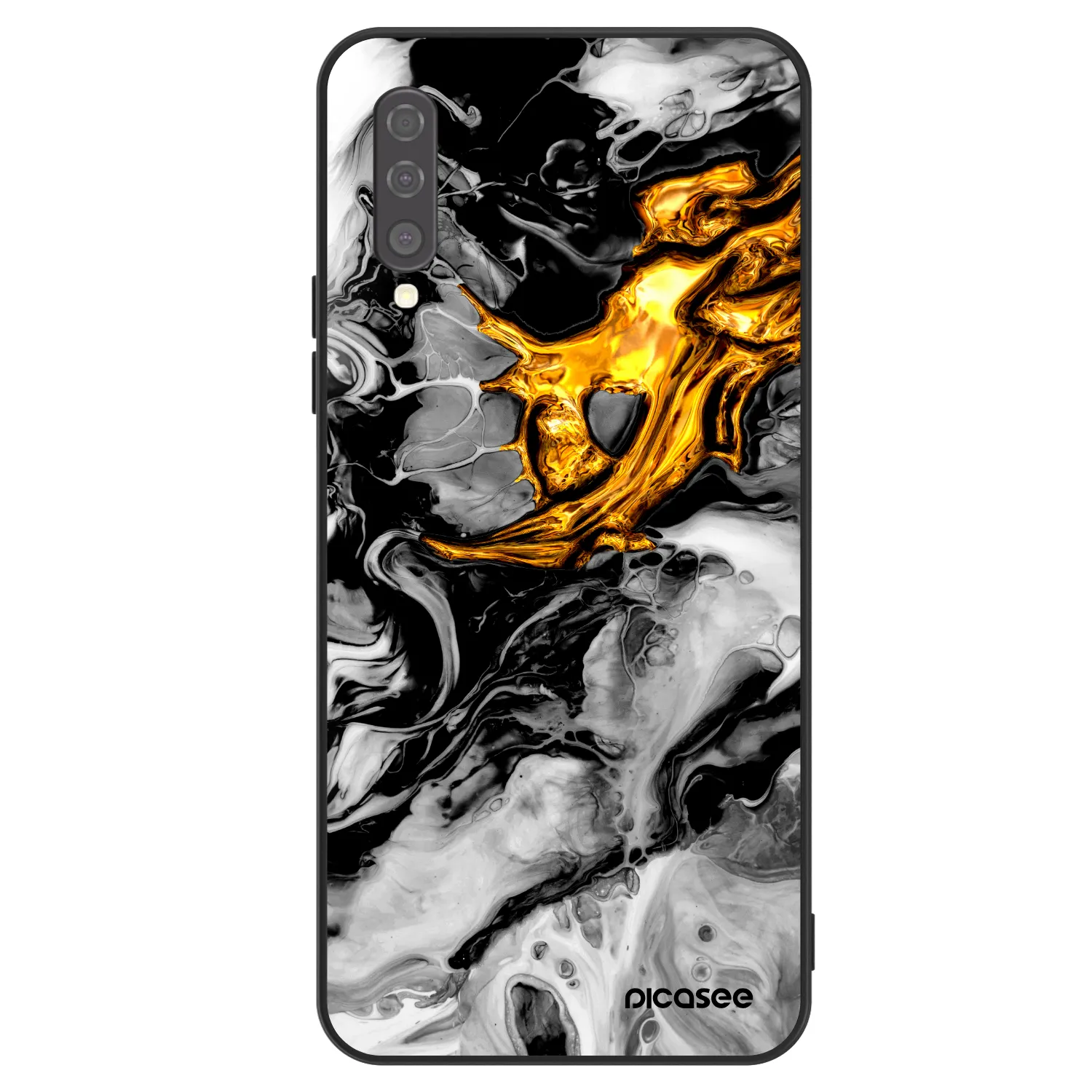 Picasee ULTIMATE CASE za Samsung Galaxy A50 A505F - Black Gold 2