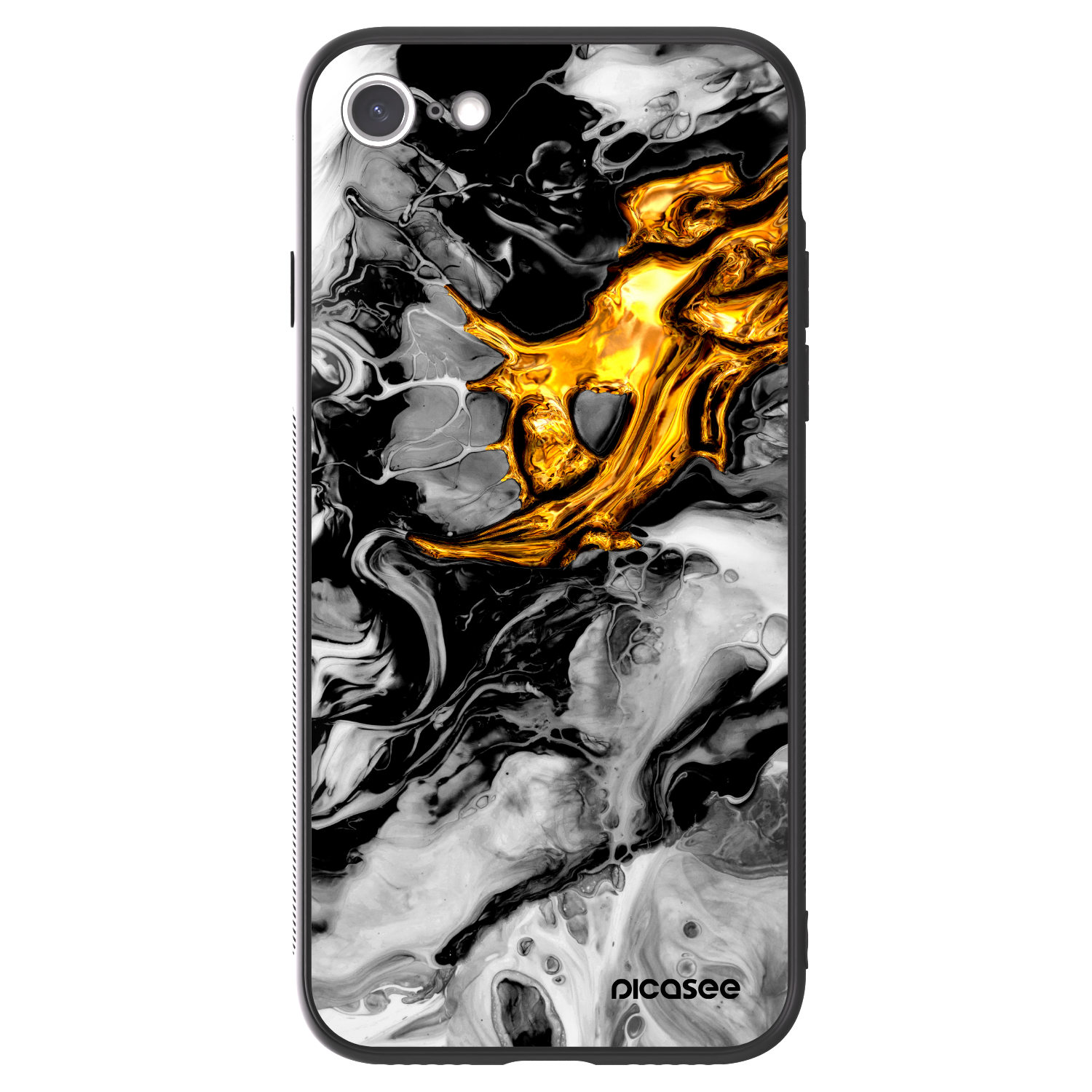 Picasee ULTIMATE CASE za Apple iPhone 8 - Black Gold 2