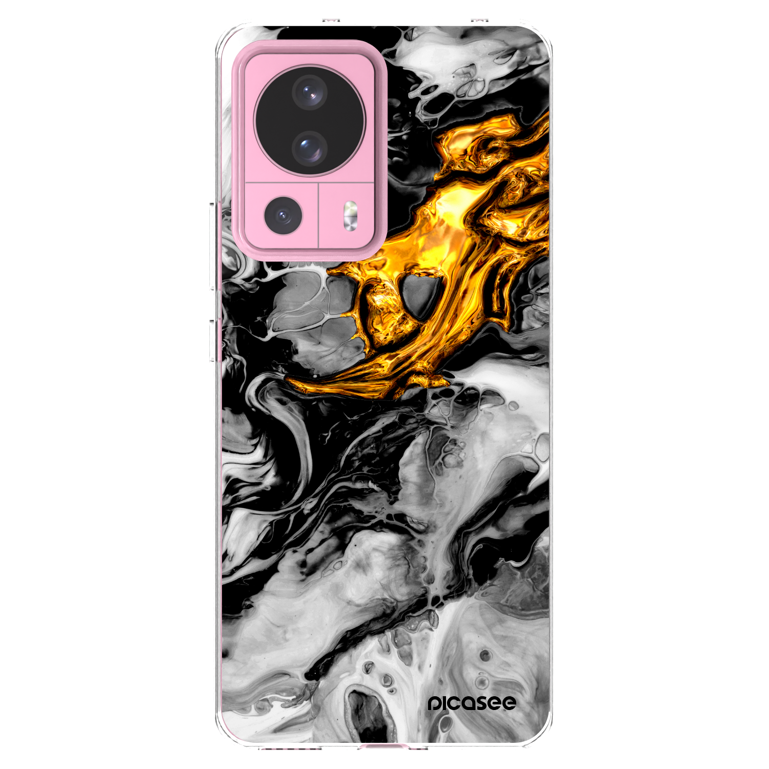 Picasee silikonski prozorni ovitek za Xiaomi 13 Lite - Black Gold 2
