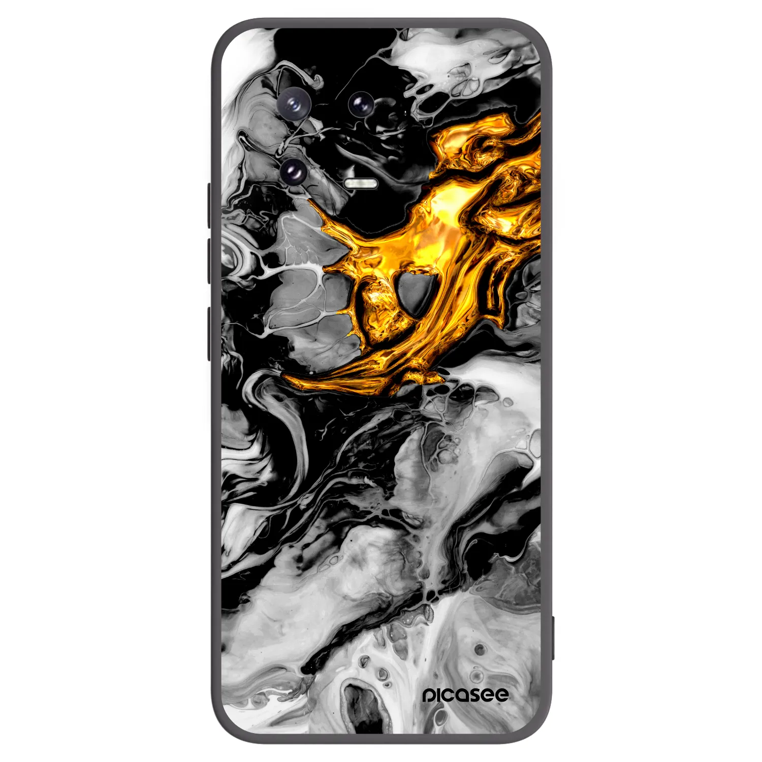 Picasee silikonski črni ovitek za Xiaomi 13 Pro - Black Gold 2
