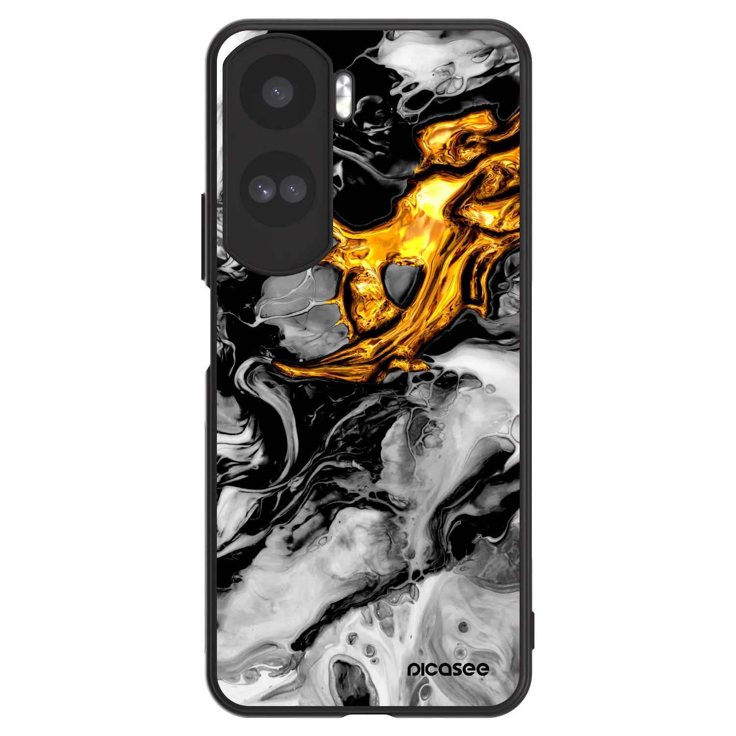 Picasee ULTIMATE CASE za Honor 90 Lite 5G - Black Gold 2