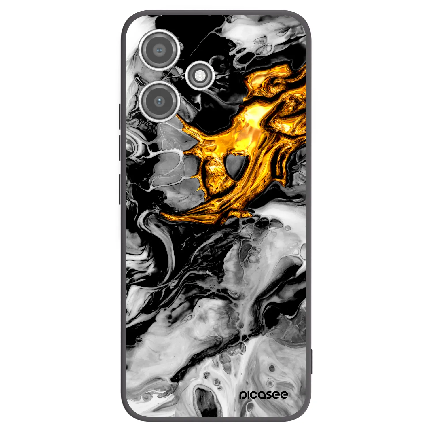 Picasee silikonski črni ovitek za Xiaomi Redmi 12 5G - Black Gold 2