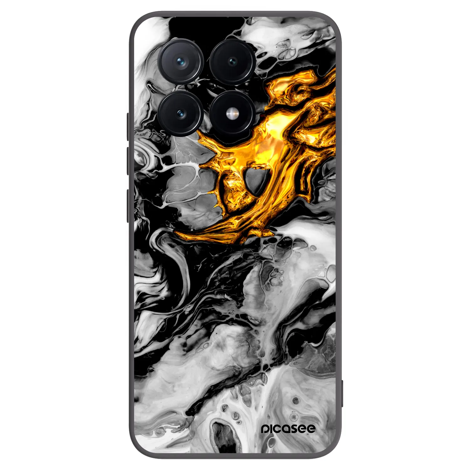 Picasee silikonski črni ovitek za Xiaomi Poco X6 Pro - Black Gold 2
