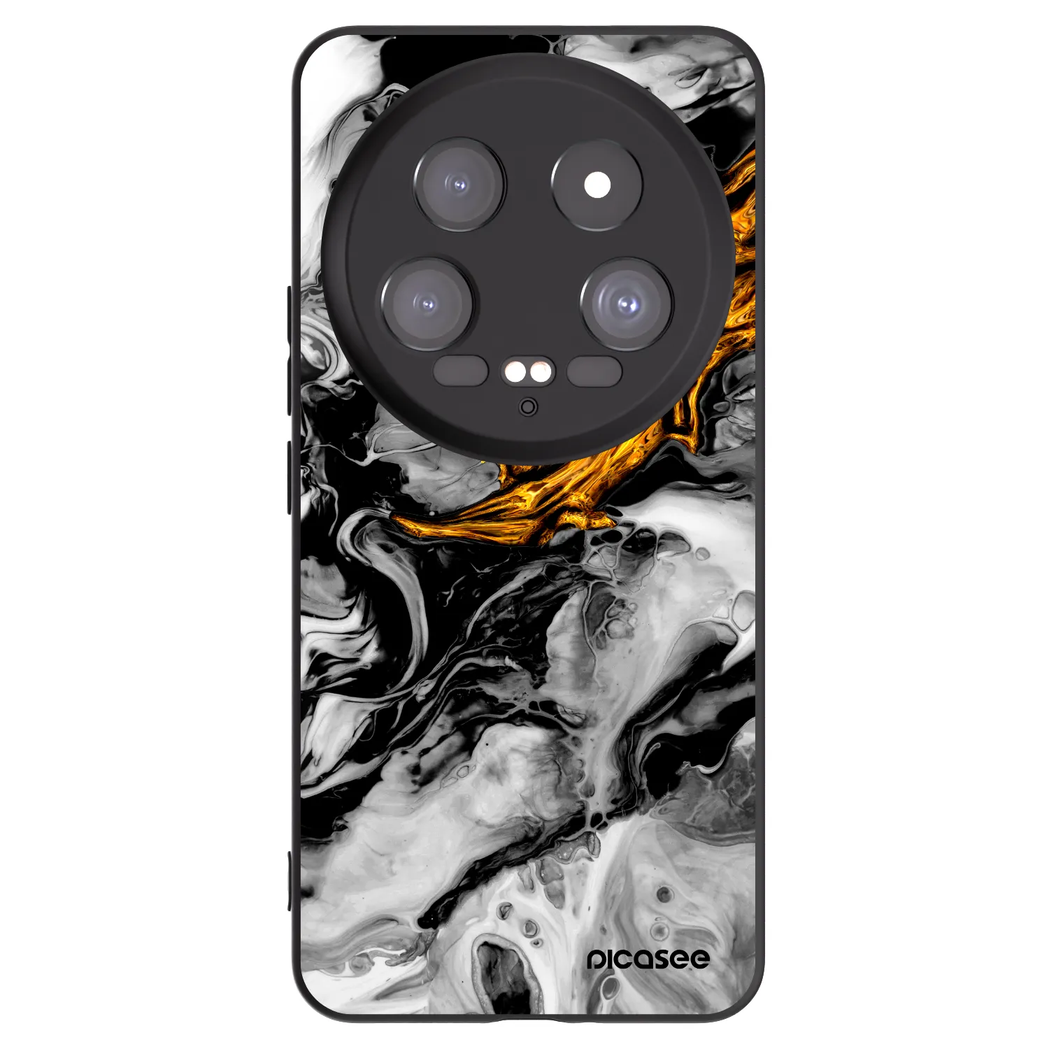 Picasee silikonski črni ovitek za Xiaomi 14 Ultra - Black Gold 2