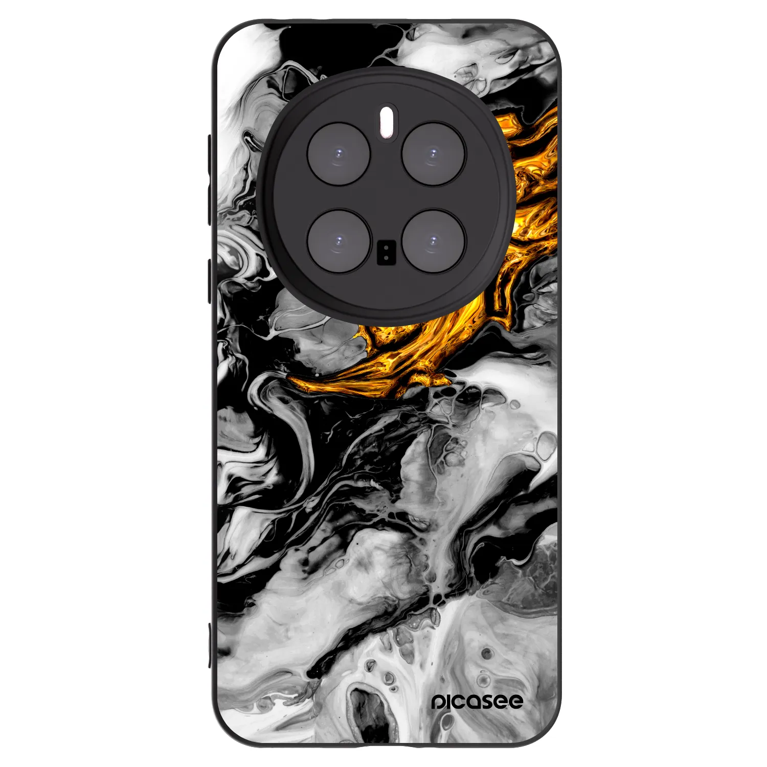 Picasee silikonski črni ovitek za Honor Magic7 Pro 5G - Black Gold 2