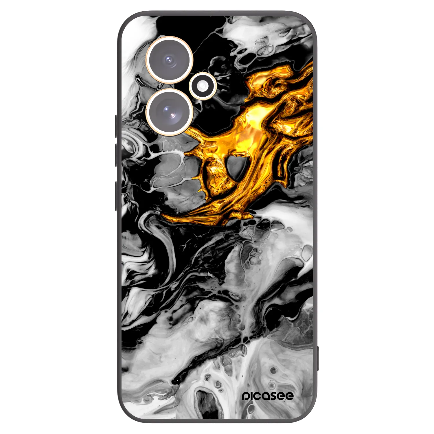 Picasee silikonski črni ovitek za Honor 400 5G - Black Gold 2