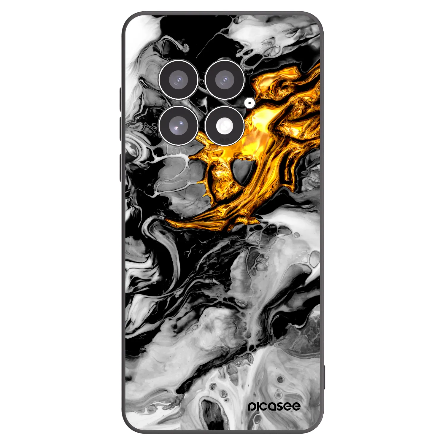 Picasee silikonski črni ovitek za OnePlus 13 5G - Black Gold 2