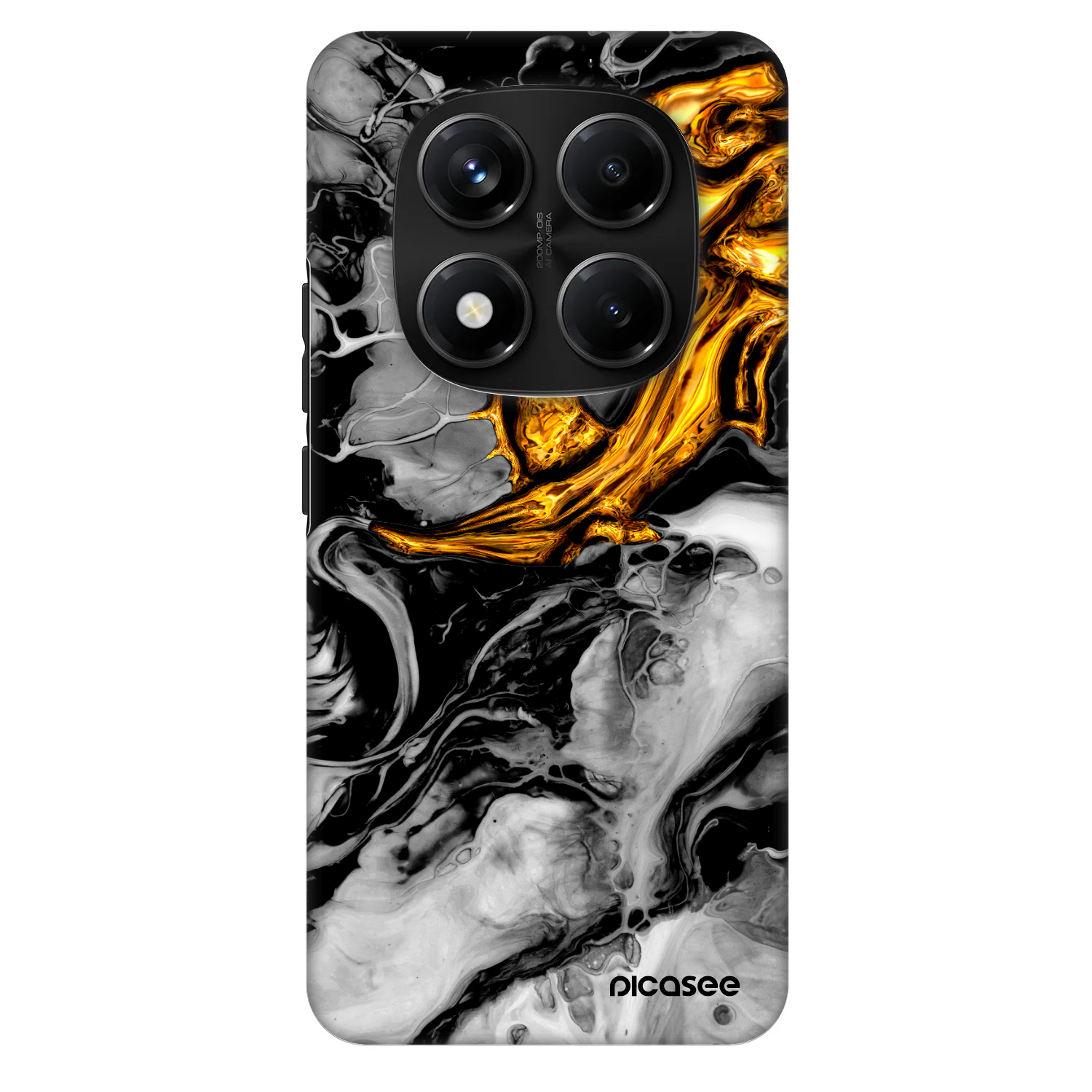 Picasee Fashion Case za Xiaomi Redmi Note 14 Pro+ 5G - Black Gold 2