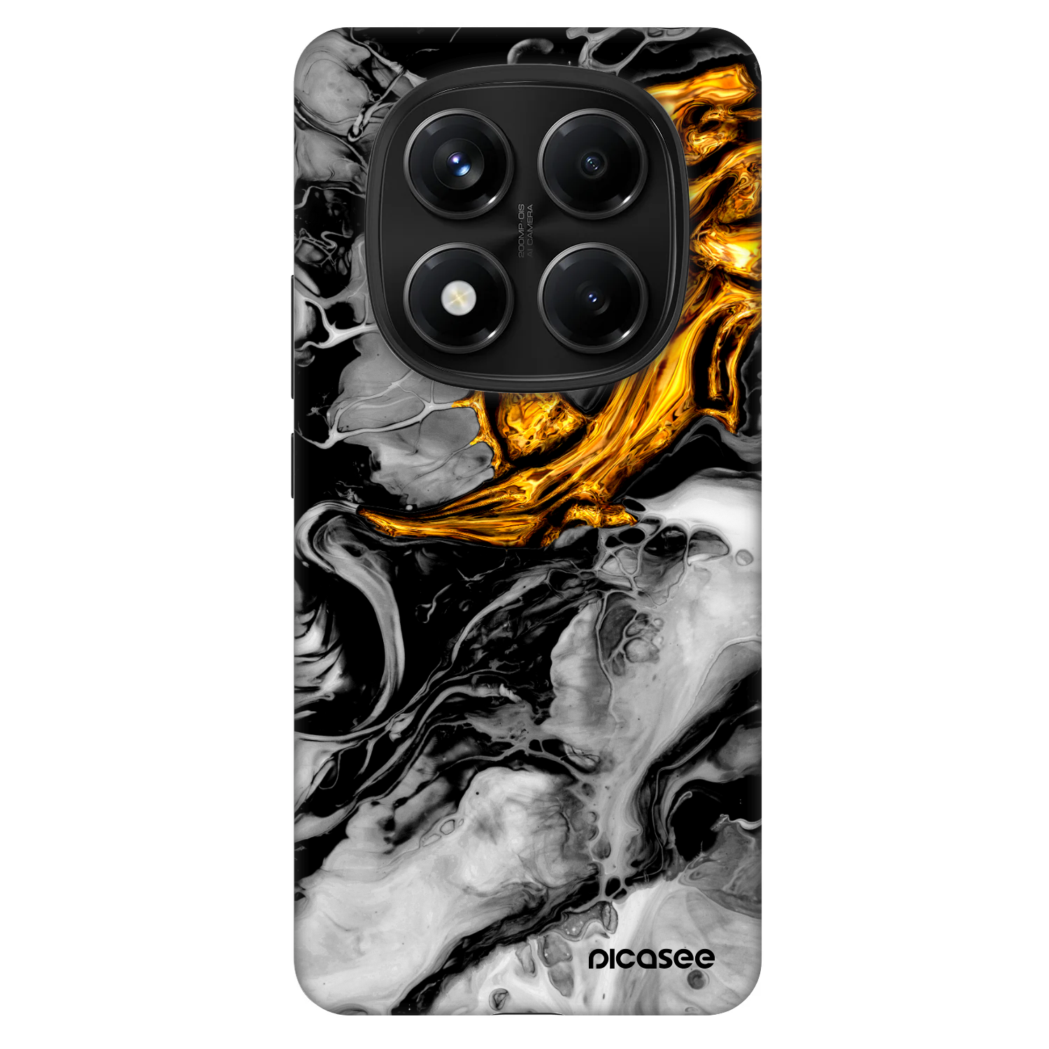 Picasee Fashion Case za Xiaomi Redmi Note 14 Pro 5G - Black Gold 2
