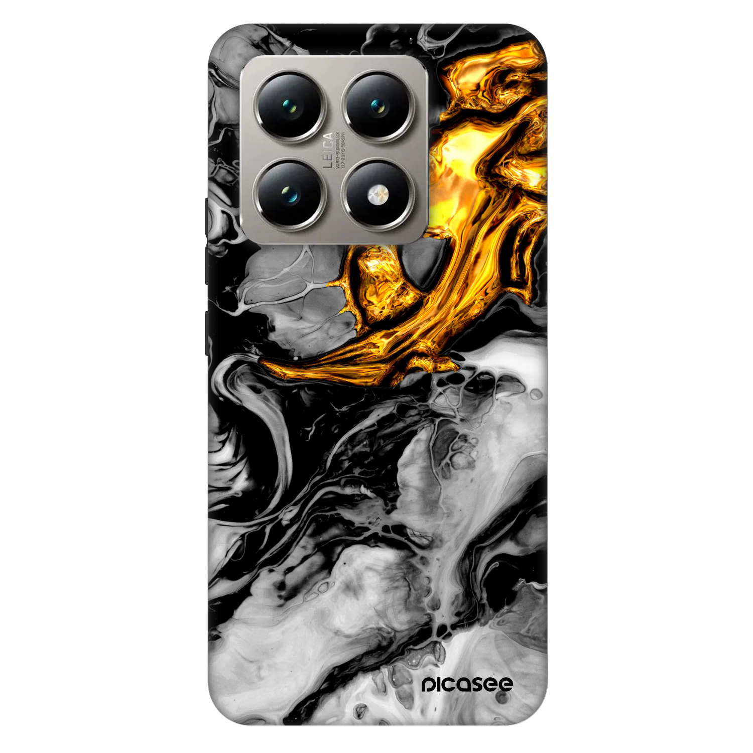 Picasee Fashion Case za Xiaomi 14T - Black Gold 2