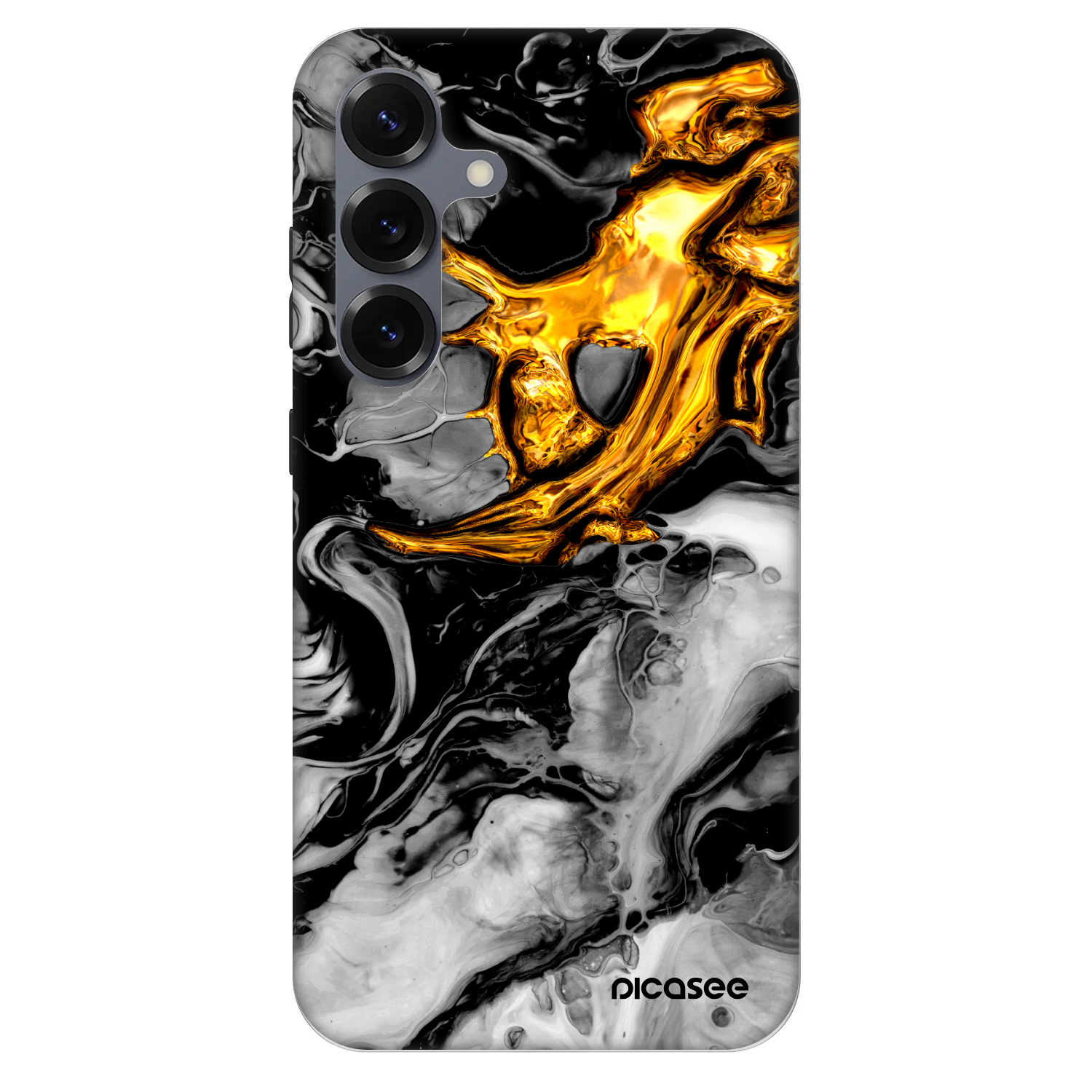 Picasee Fashion Case PowerShare pro Samsung Galaxy S25+ 5G - Black Gold 2