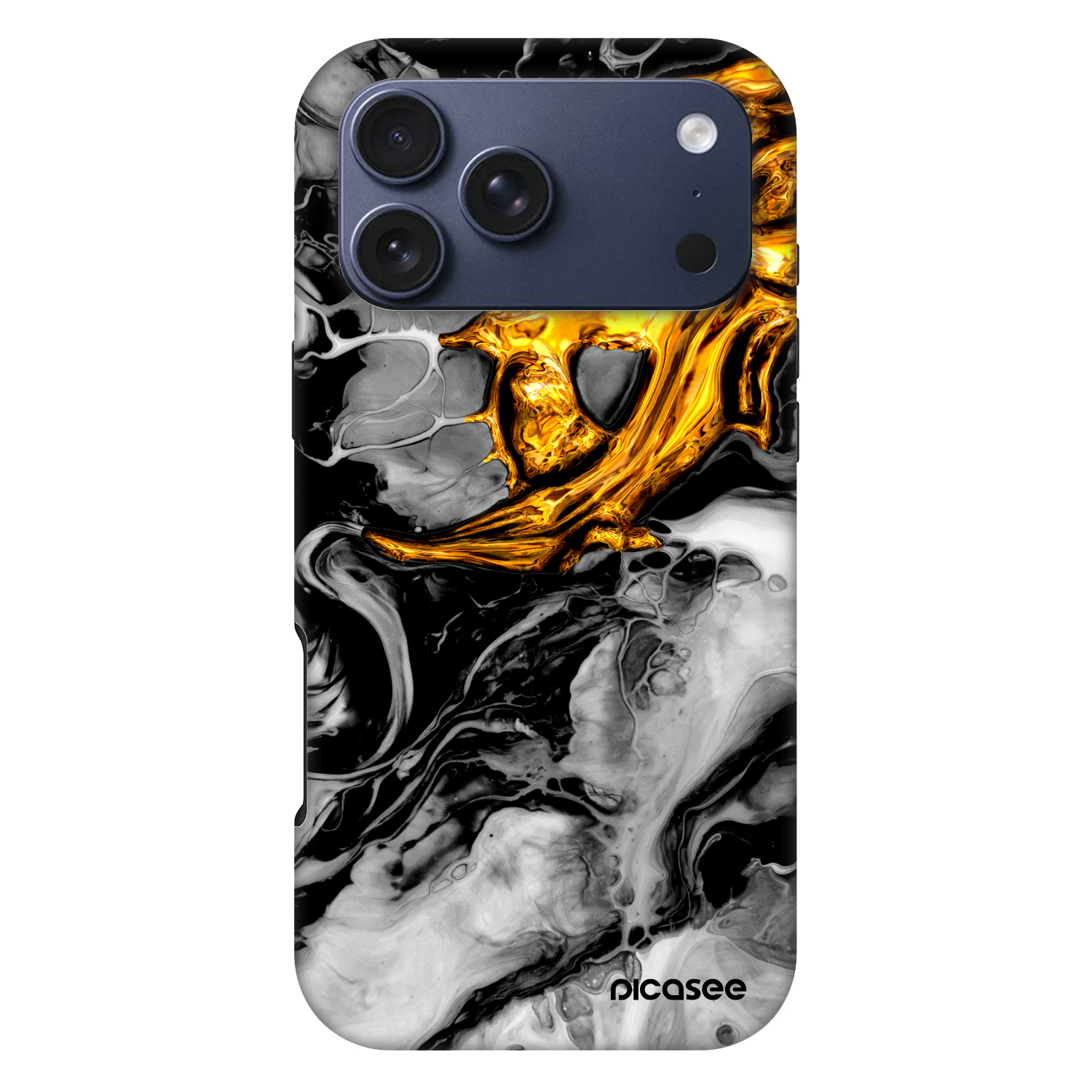 Picasee Fashion Case MagSafe za Apple iPhone 17 Pro Max - Black Gold 2