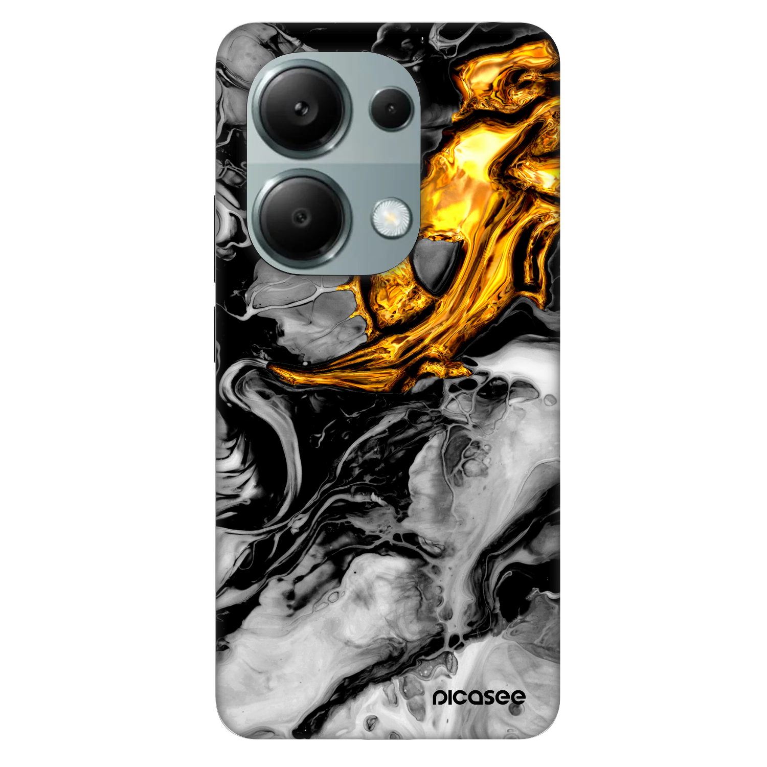 Picasee Fashion Case za Xiaomi Redmi Note 13 Pro 4G - Black Gold 2