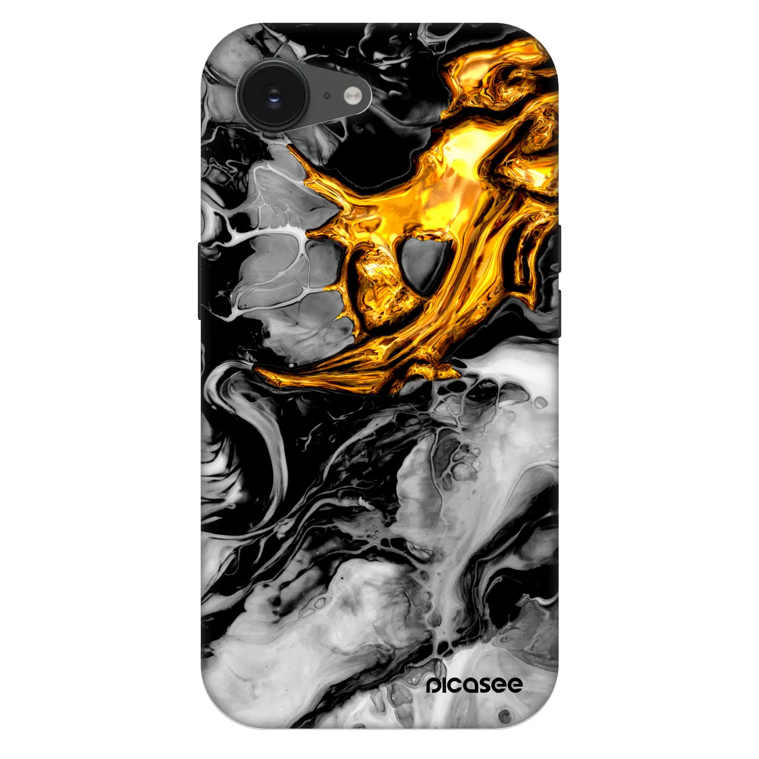 Picasee Fashion Case MagSafe za Apple iPhone 17e - Black Gold 2