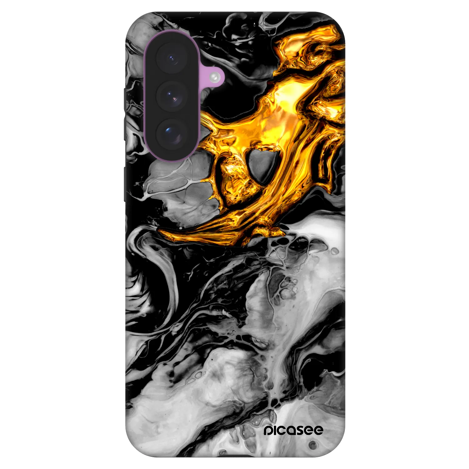 Picasee Fashion Case za Samsung Galaxy A57 5G - Black Gold 2