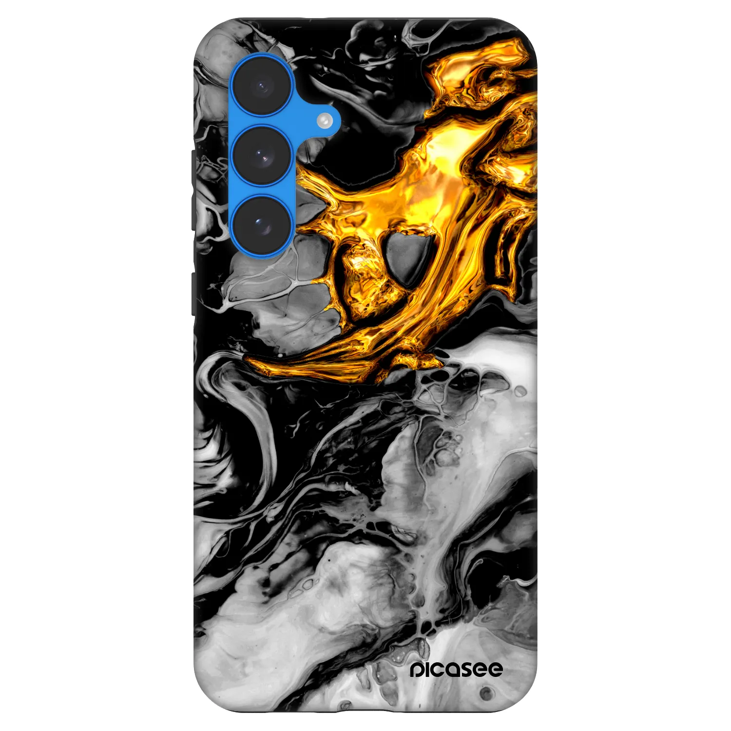 Picasee Fashion Case za Samsung Galaxy S25 FE 5G - Black Gold 2
