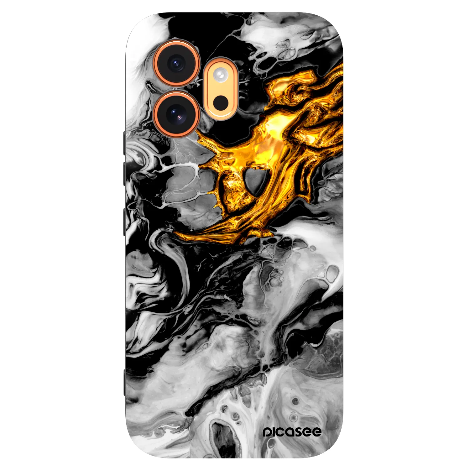 Picasee silikonski črni ovitek za Honor 600 - Black Gold 2