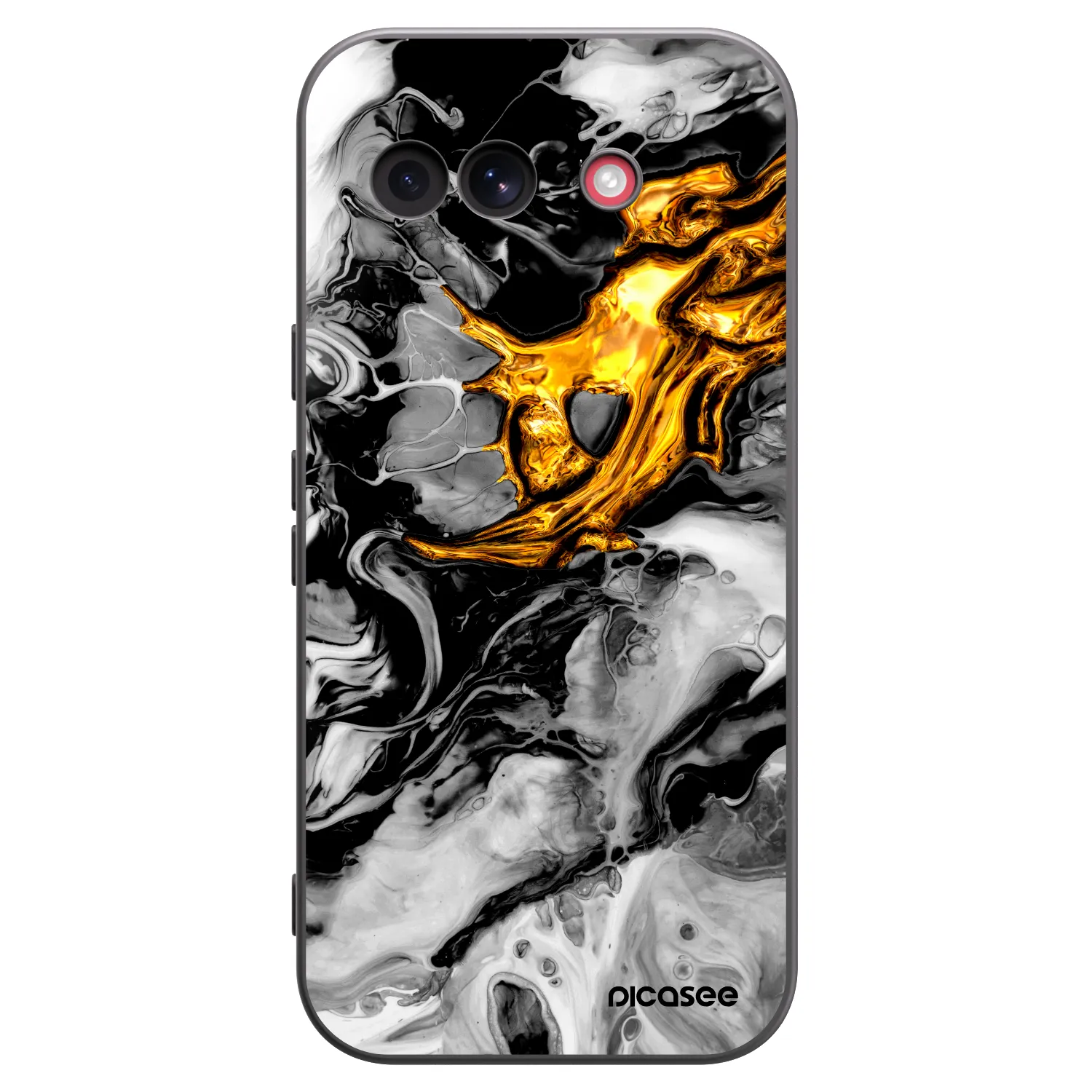 Picasee silikonski črni ovitek za Google Pixel 10a - Black Gold 2