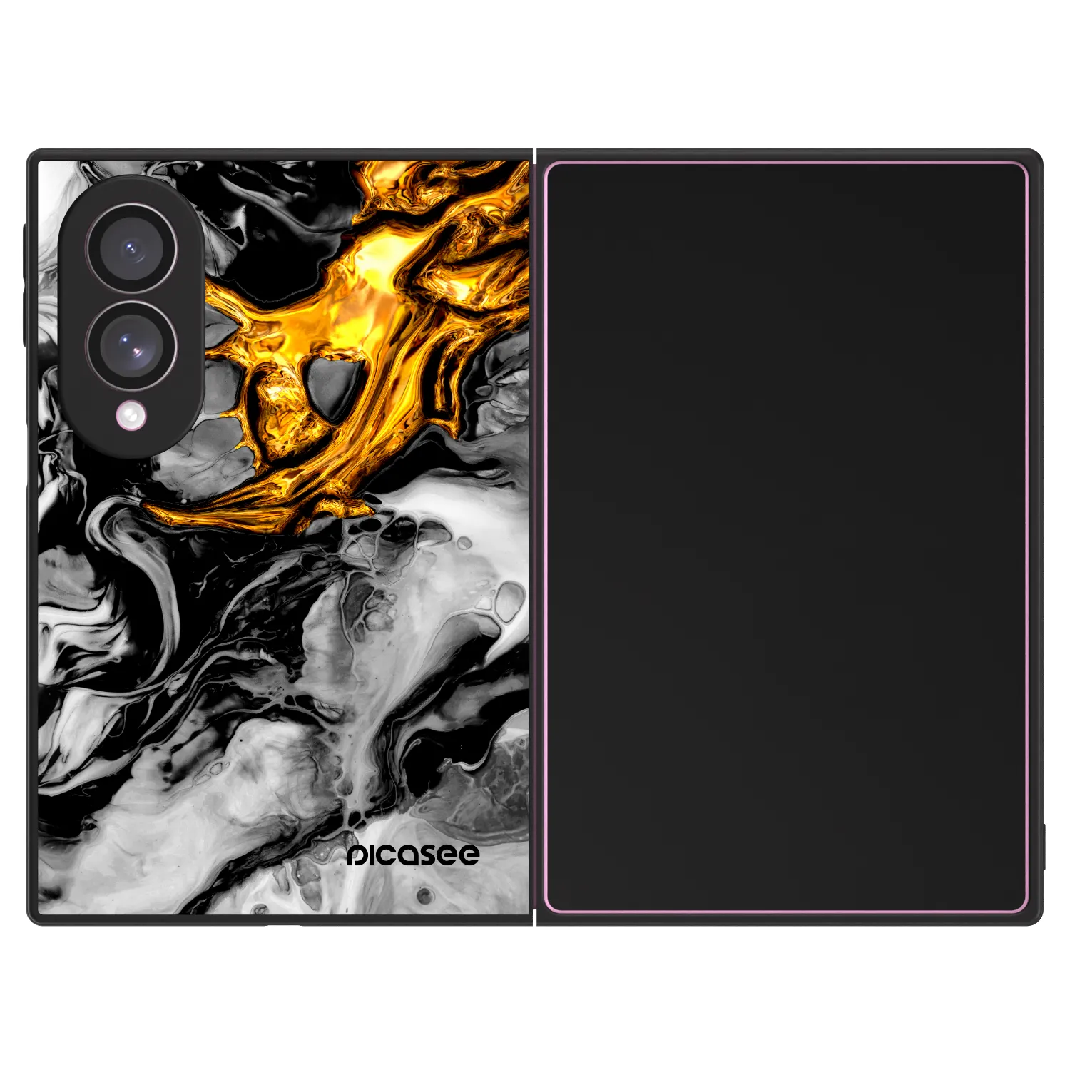 Picasee ULTIMATE CASE za Samsung Galaxy Z Fold8 5G - Black Gold 2