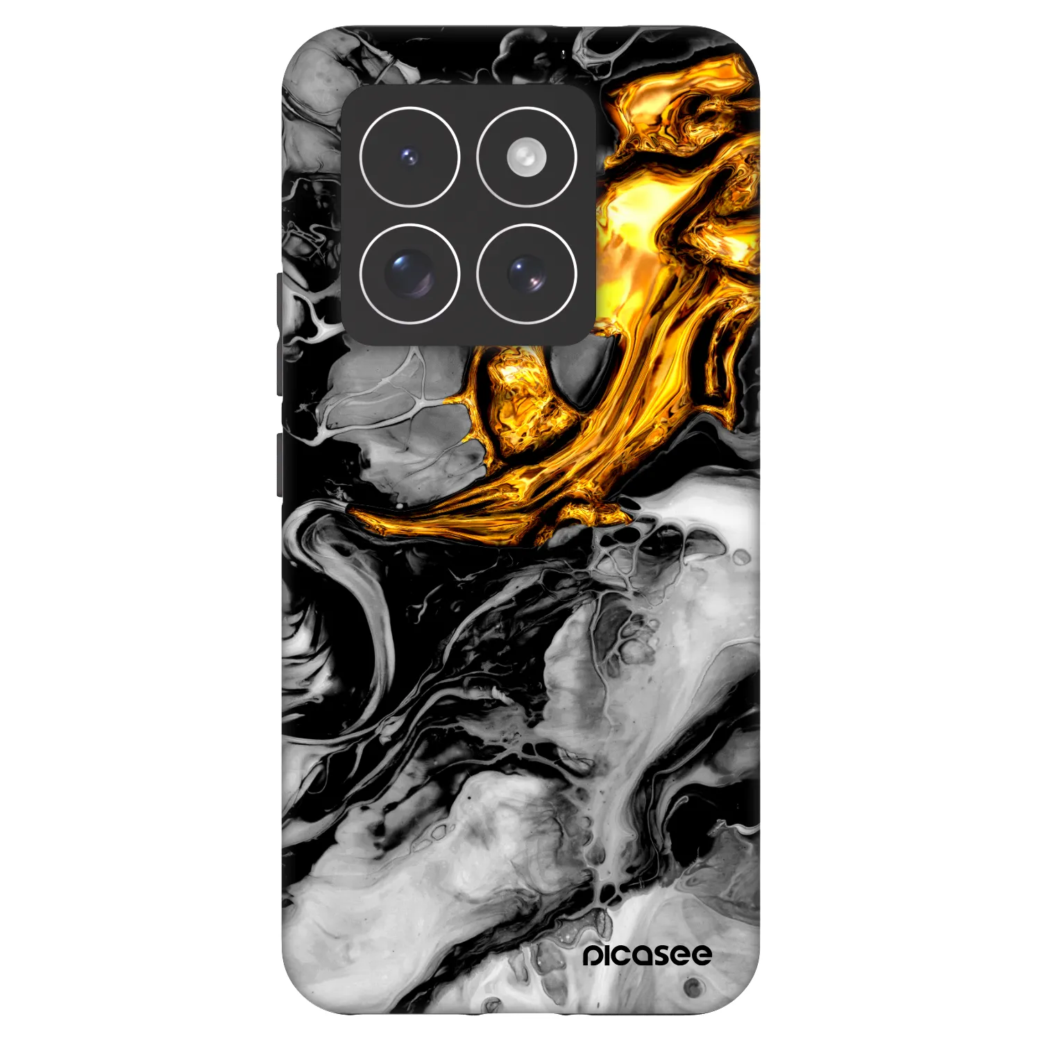 Picasee Fashion Case za Xiaomi 14 Pro - Black Gold 2