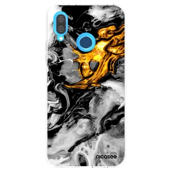 Picasee silikonski prozorni ovitek za Huawei P20 Lite - Black Gold 2