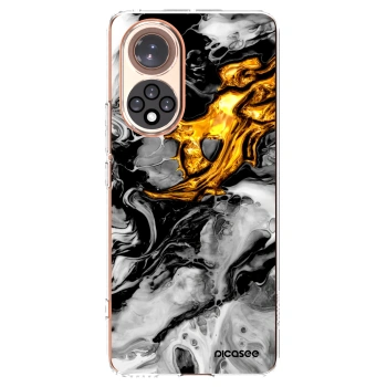 Picasee silikonski prozorni ovitek za Huawei Nova 9 - Black Gold 2