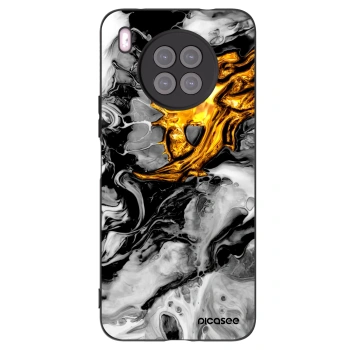 Picasee silikonski črni ovitek za Huawei Nova 8i - Black Gold 2