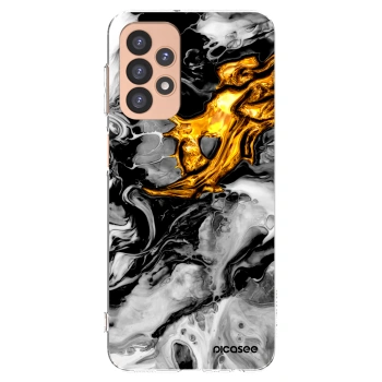 Picasee silikonski prozorni ovitek za Samsung Galaxy A23 A236B 5G - Black Gold 2