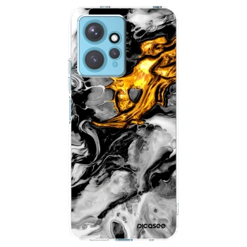 Picasee silikonski prozorni ovitek za Xiaomi Redmi Note 12 4G - Black Gold 2