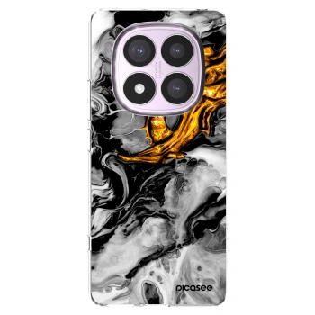Picasee silikonski prozorni ovitek za Xiaomi Redmi Note 14 Pro 5G - Black Gold 2