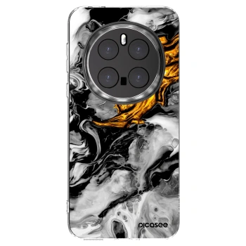 Picasee silikonski prozorni ovitek za Honor Magic7 Pro 5G - Black Gold 2