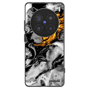 Picasee silikonski črni ovitek za Vivo X200 Pro - Black Gold 2