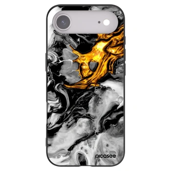 Picasee silikonski črni ovitek za Apple iPhone Air - Black Gold 2