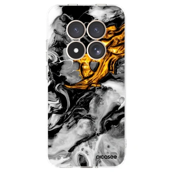 Picasee silikonski prozorni ovitek za Xiaomi Redmi Note 15 Pro 4G - Black Gold 2