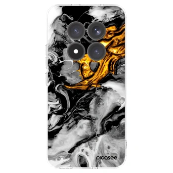 Picasee silikonski prozorni ovitek za Xiaomi Redmi Note 15 Pro+ - Black Gold 2