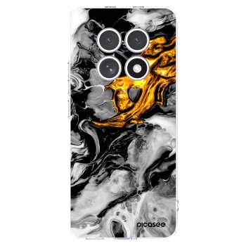 Picasee silikonski prozorni ovitek za Xiaomi Redmi Note 15 - Black Gold 2