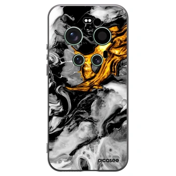 Picasee silikonski črni ovitek za Xiaomi 17 Ultra - Black Gold 2
