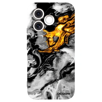 Picasee silikonski črni ovitek za Honor 600 Lite - Black Gold 2