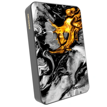Picasee Prenosna baterija z MagSafe 10 000 mAh Siva - Black Gold 2