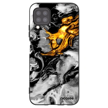 Picasee silikonski črni ovitek za Huawei P40 Lite - Black Gold 2