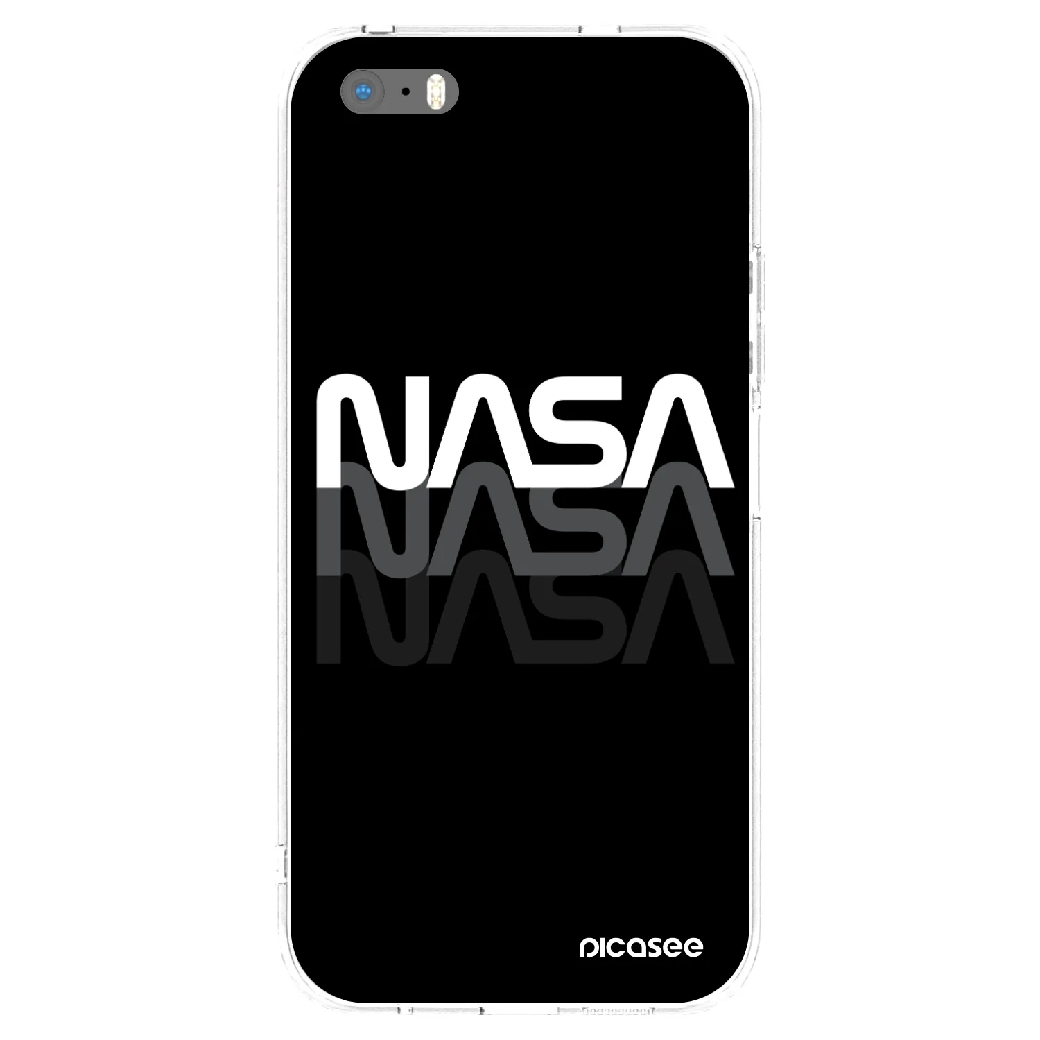 Picasee silikonski prozorni ovitek za Apple iPhone 5/5S/SE - NASA Triple