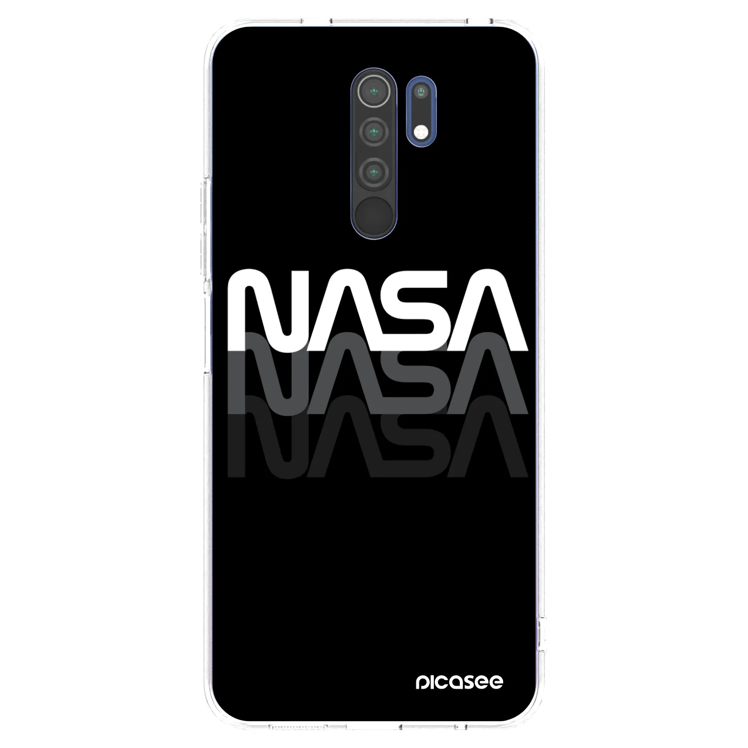 Picasee silikonski prozorni ovitek za Xiaomi Redmi 9 - NASA Triple