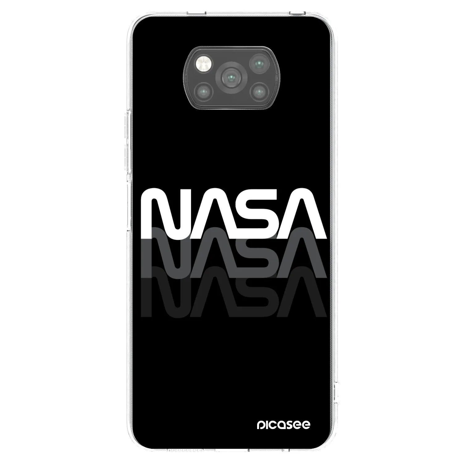 Picasee silikonski črni ovitek za Xiaomi Poco X3 - NASA Triple
