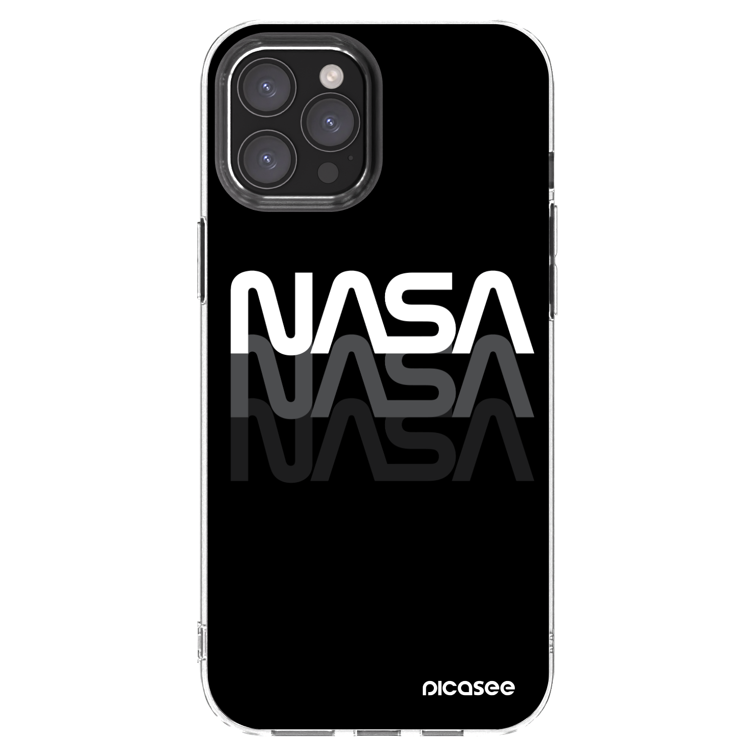 Picasee silikonski prozorni ovitek za Apple iPhone 12 Pro Max - NASA Triple