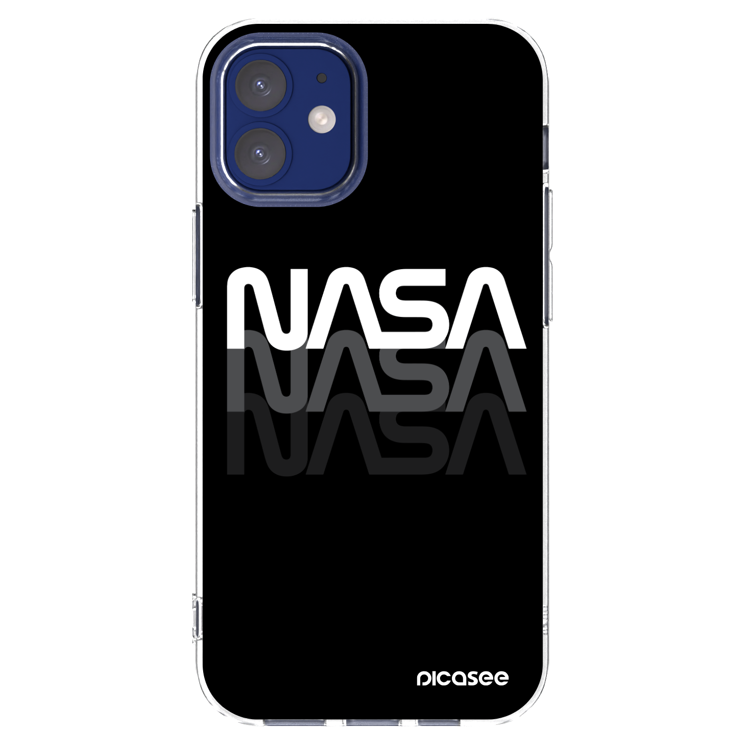 Picasee silikonski prozorni ovitek za Apple iPhone 12 mini - NASA Triple