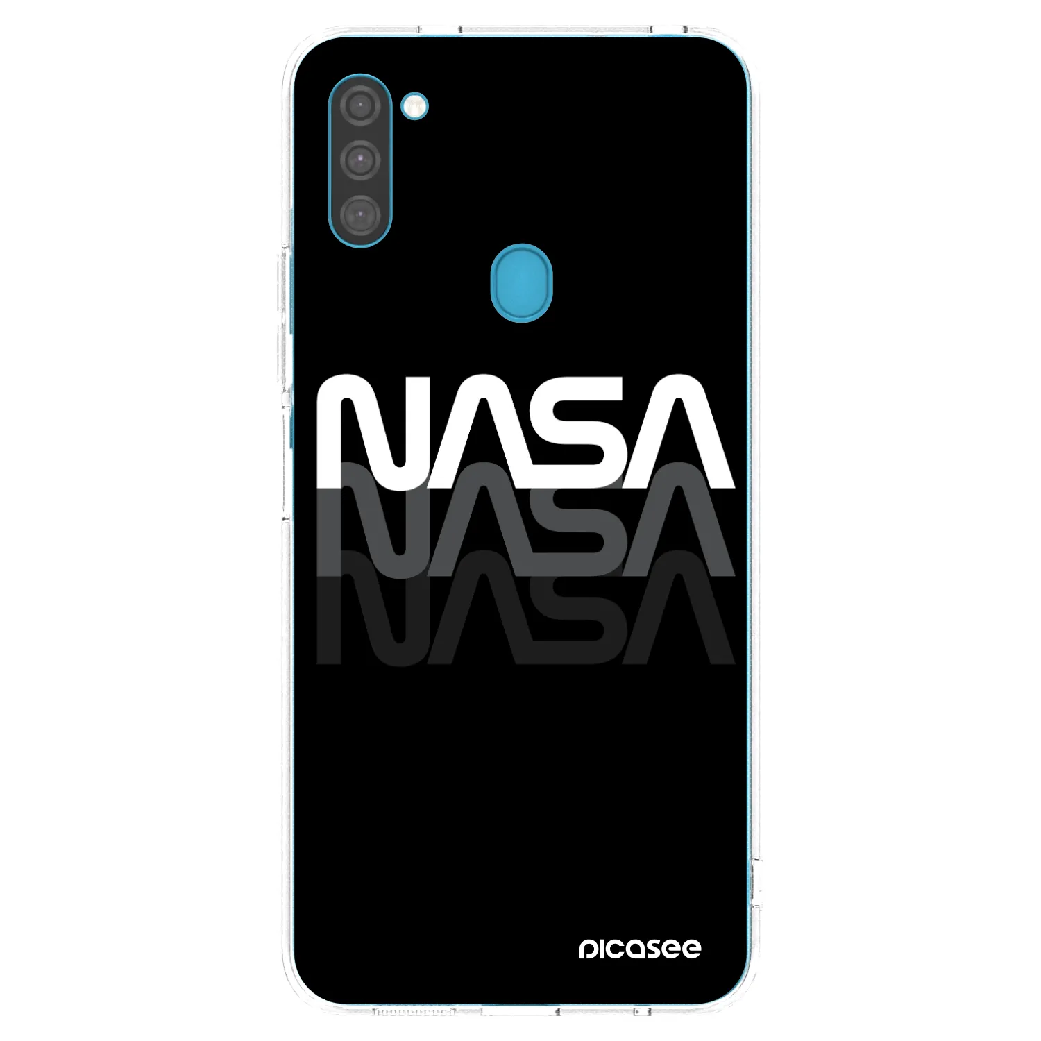 Picasee silikonski prozorni ovitek za Samsung Galaxy M11 - NASA Triple