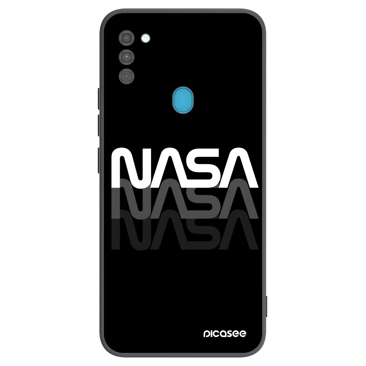 Picasee silikonski črni ovitek za Samsung Galaxy M11 - NASA Triple