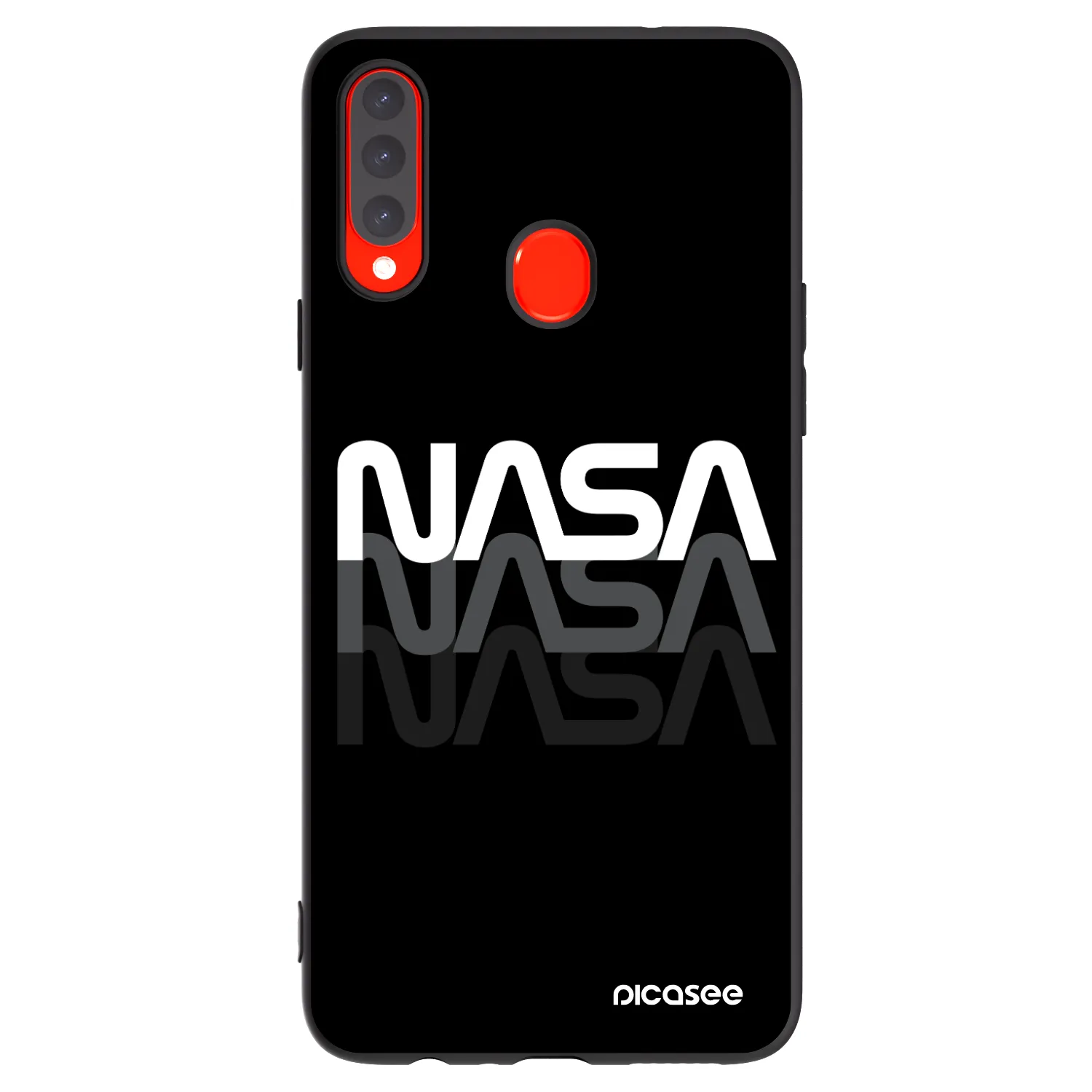 Picasee silikonski črni ovitek za Samsung Galaxy A20s - NASA Triple