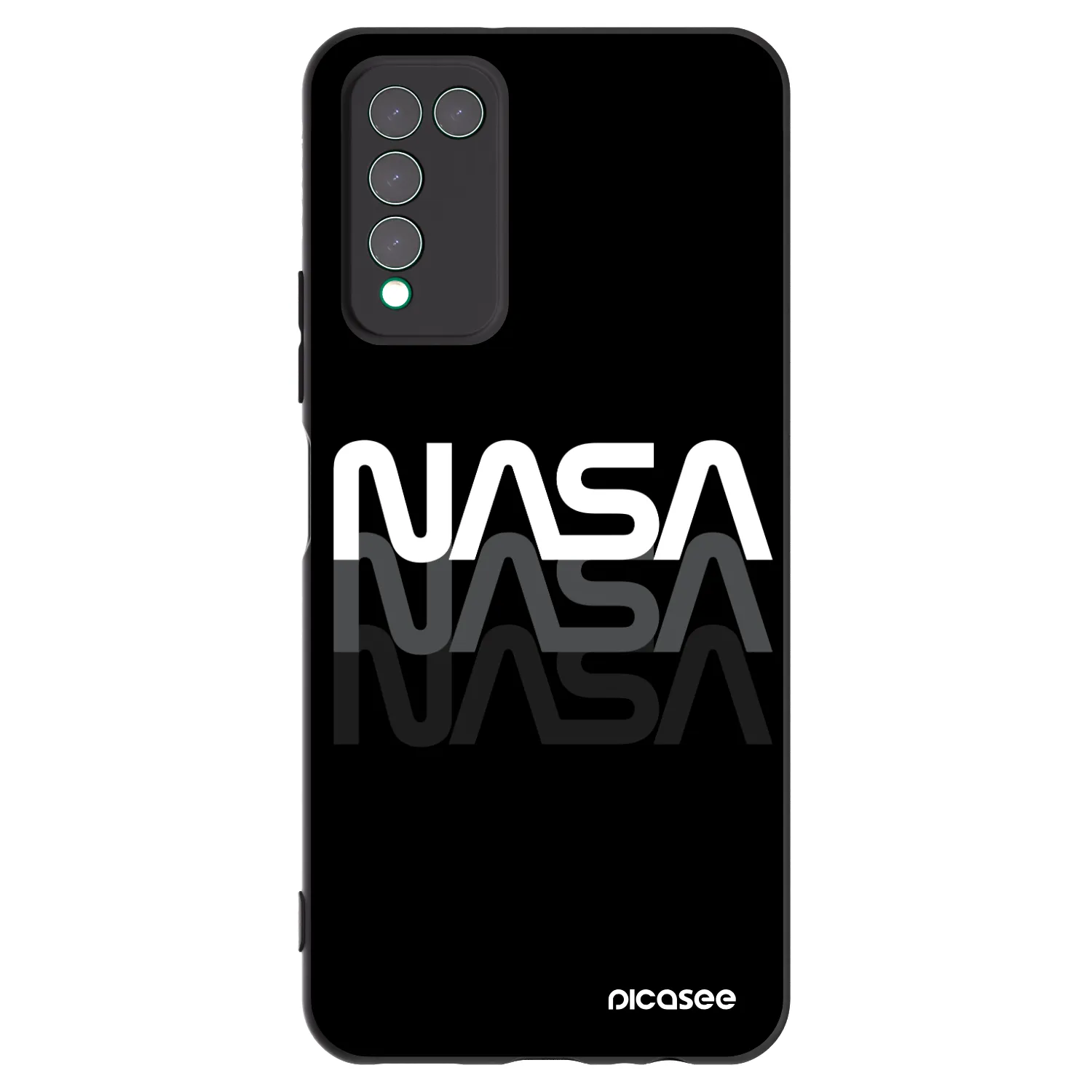 Picasee silikonski črni ovitek za Honor 10X Lite - NASA Triple