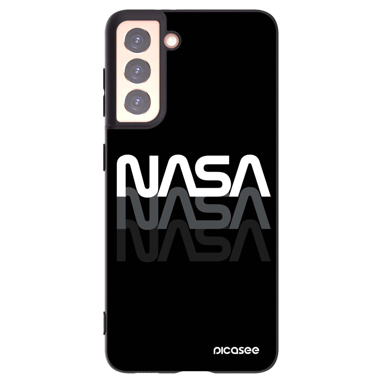 Picasee silikonski črni ovitek za Samsung Galaxy S21 5G G991B - NASA Triple